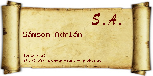 Sámson Adrián névjegykártya